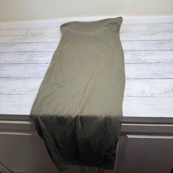 Kookai Strapless Olive Dress - Picture 1 of 2